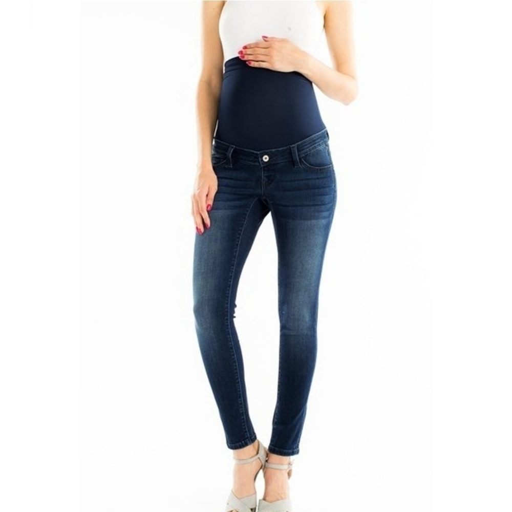 Dark Blue Ankle Skinny Maternity Jean